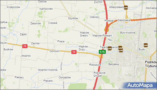 mapa Majków Duży, Majków Duży na mapie Targeo