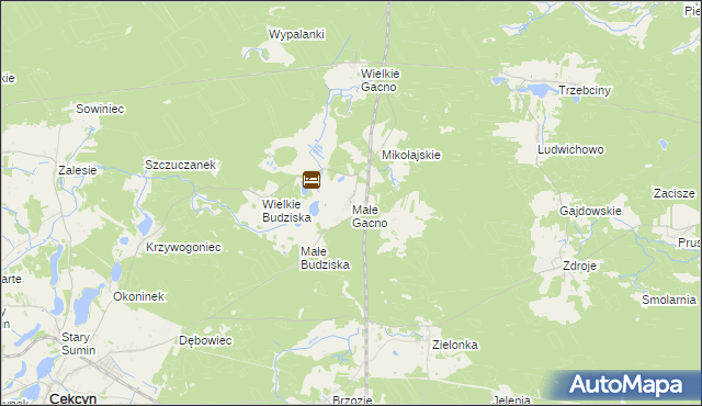 mapa Małe Gacno, Małe Gacno na mapie Targeo