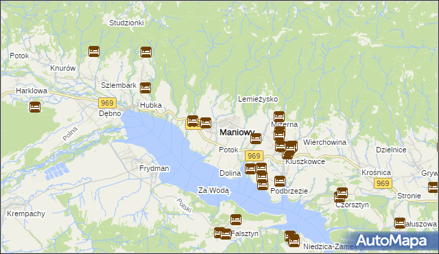 mapa Maniowy, Maniowy na mapie Targeo