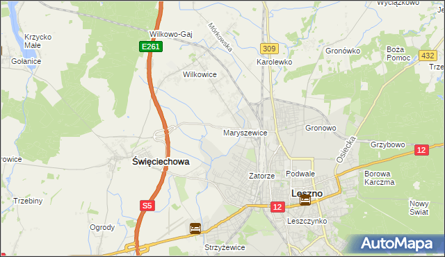 mapa Maryszewice, Maryszewice na mapie Targeo