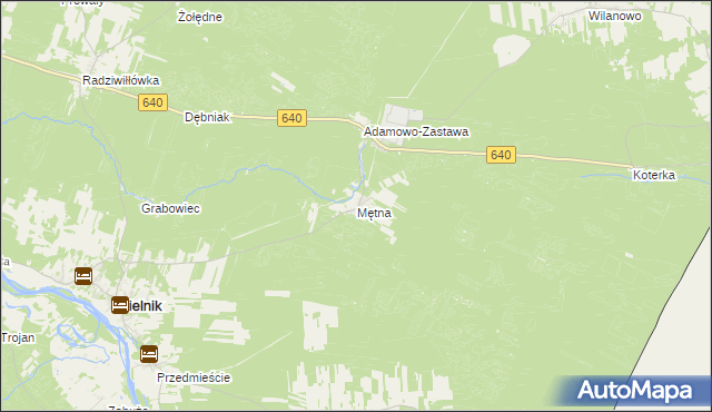 mapa Mętna, Mętna na mapie Targeo