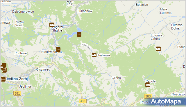 mapa Michałkowa, Michałkowa na mapie Targeo