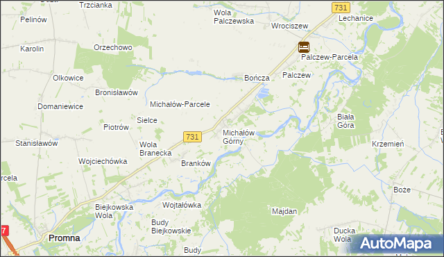 mapa Michałów Górny, Michałów Górny na mapie Targeo