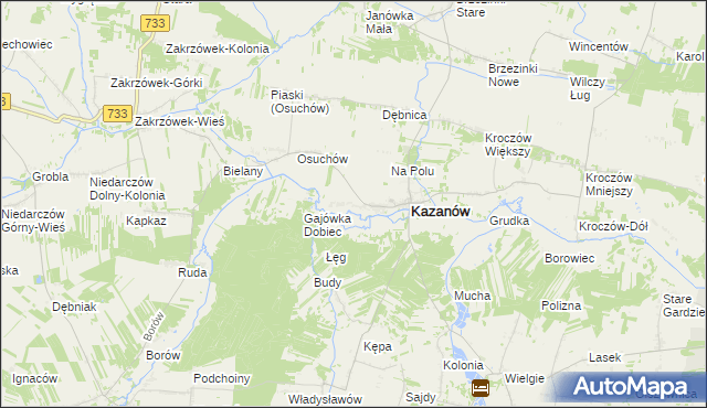 mapa Miechów-Kolonia, Miechów-Kolonia na mapie Targeo