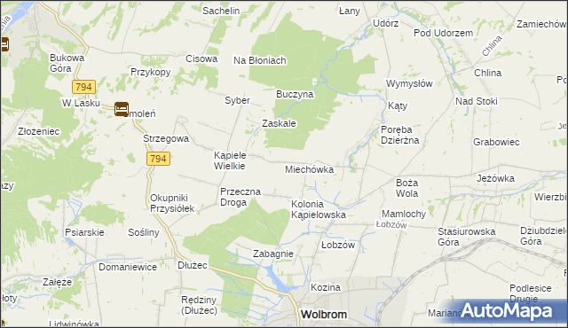 mapa Miechówka, Miechówka na mapie Targeo