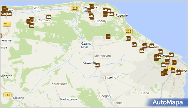 mapa Mieroszyno, Mieroszyno na mapie Targeo