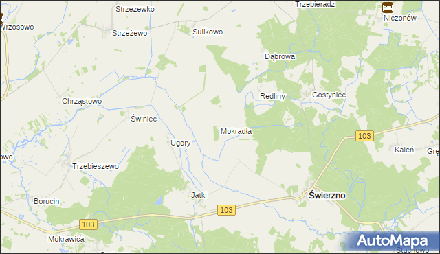 mapa Mokradła, Mokradła na mapie Targeo