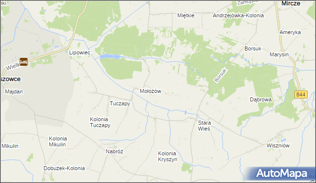 mapa Mołożów-Kolonia, Mołożów-Kolonia na mapie Targeo