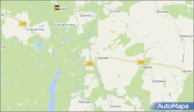 mapa Nacław gmina Polanów, Nacław gmina Polanów na mapie Targeo