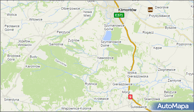 mapa Nawodzice, Nawodzice na mapie Targeo