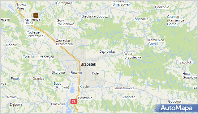 mapa Nawsie Brzosteckie, Nawsie Brzosteckie na mapie Targeo