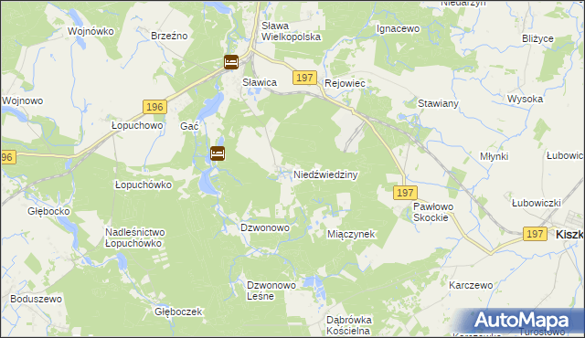 mapa Niedźwiedziny, Niedźwiedziny na mapie Targeo