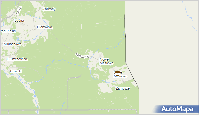 mapa Nowe Masiewo, Nowe Masiewo na mapie Targeo