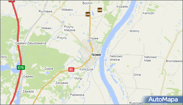 mapa Nowe powiat świecki, Nowe powiat świecki na mapie Targeo