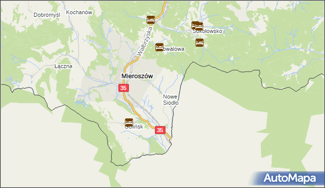 mapa Nowe Siodło, Nowe Siodło na mapie Targeo