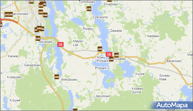 mapa Nowy Probark, Nowy Probark na mapie Targeo