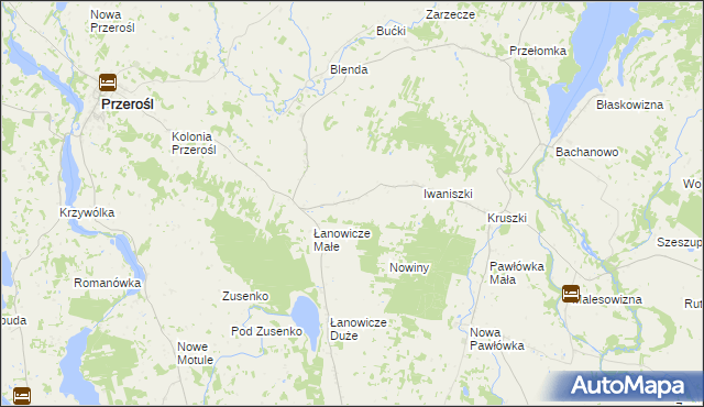 mapa Olszanka gmina Przerośl, Olszanka gmina Przerośl na mapie Targeo