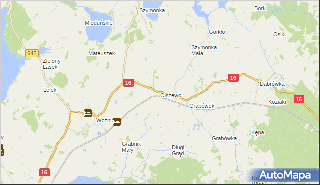 mapa Olszewo gmina Mikołajki, Olszewo gmina Mikołajki na mapie Targeo