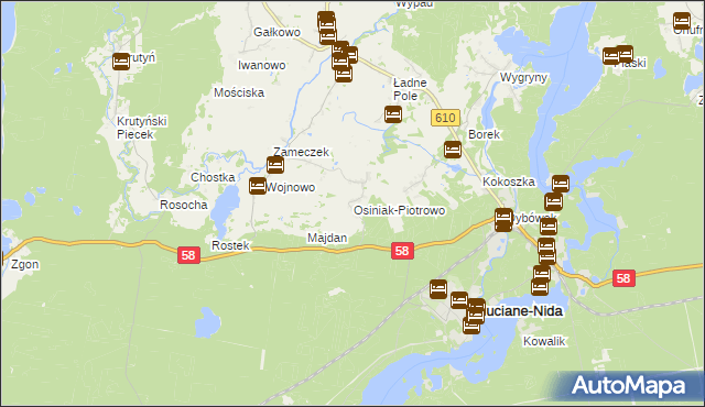 mapa Osiniak-Piotrowo, Osiniak-Piotrowo na mapie Targeo