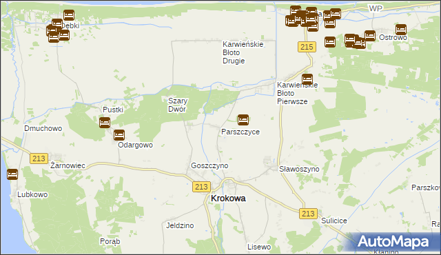 mapa Parszczyce, Parszczyce na mapie Targeo