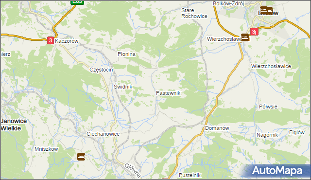 mapa Pastewnik gmina Marciszów, Pastewnik gmina Marciszów na mapie Targeo