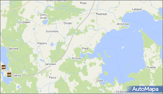 mapa Pilwa gmina Węgorzewo, Pilwa gmina Węgorzewo na mapie Targeo
