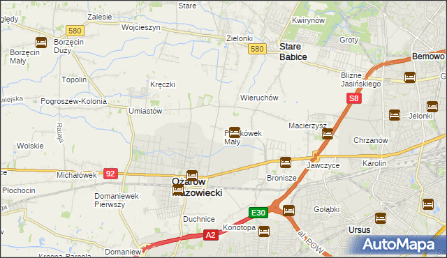 mapa Piotrkówek Mały, Piotrkówek Mały na mapie Targeo