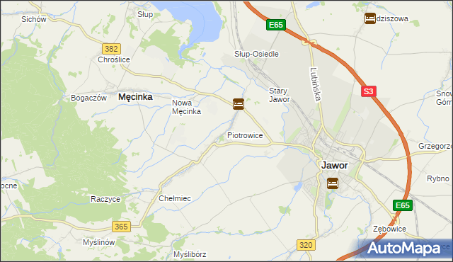 mapa Piotrowice gmina Męcinka, Piotrowice gmina Męcinka na mapie Targeo