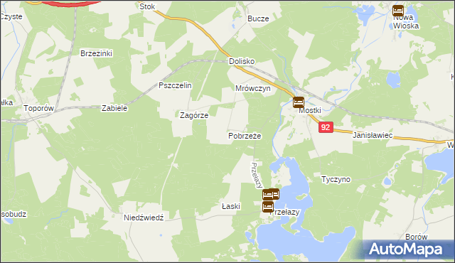 mapa Pobrzeże, Pobrzeże na mapie Targeo