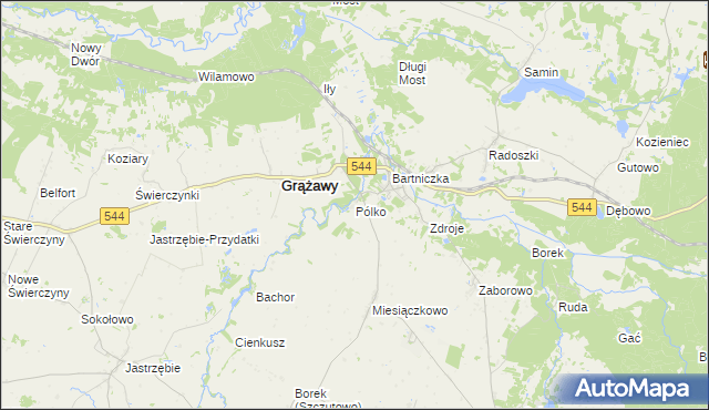 mapa Pólko gmina Górzno, Pólko gmina Górzno na mapie Targeo