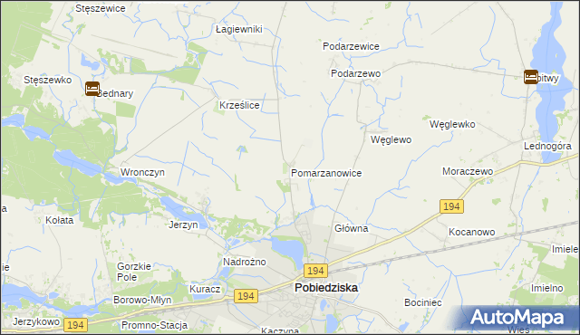 mapa Pomarzanowice, Pomarzanowice na mapie Targeo