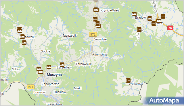 mapa Powroźnik, Powroźnik na mapie Targeo