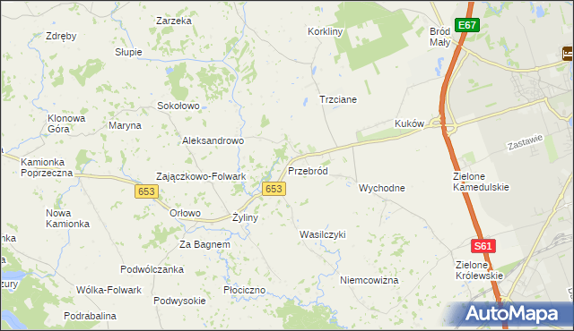 mapa Przebród, Przebród na mapie Targeo