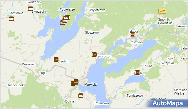 mapa Przybrodzin, Przybrodzin na mapie Targeo