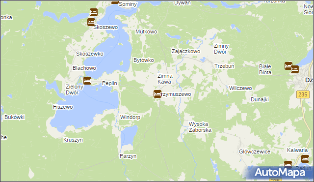 mapa Przymuszewo gmina Brusy, Przymuszewo gmina Brusy na mapie Targeo