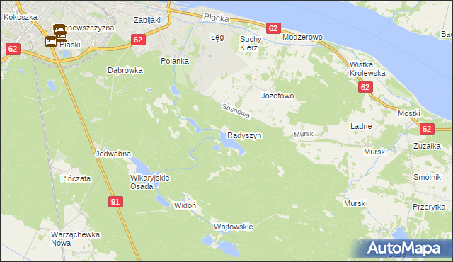 mapa Radyszyn, Radyszyn na mapie Targeo