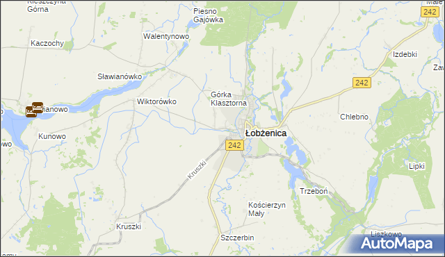 mapa Rataje gmina Łobżenica, Rataje gmina Łobżenica na mapie Targeo