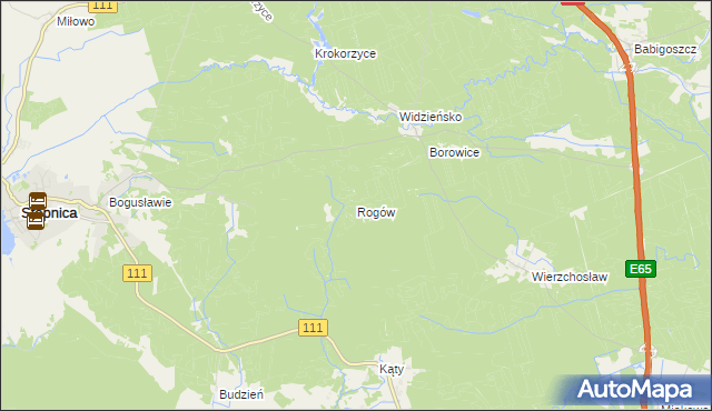 mapa Rogów gmina Stepnica, Rogów gmina Stepnica na mapie Targeo
