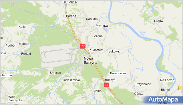 mapa Ruda Łańcucka, Ruda Łańcucka na mapie Targeo