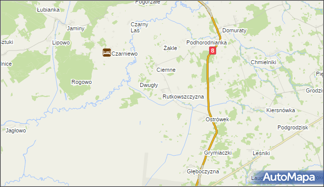 mapa Rutkowszczyzna, Rutkowszczyzna na mapie Targeo