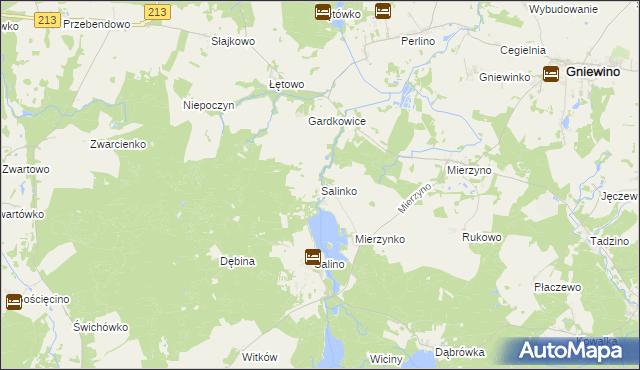 mapa Salinko, Salinko na mapie Targeo