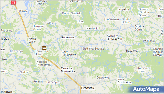mapa Siedliska-Bogusz, Siedliska-Bogusz na mapie Targeo