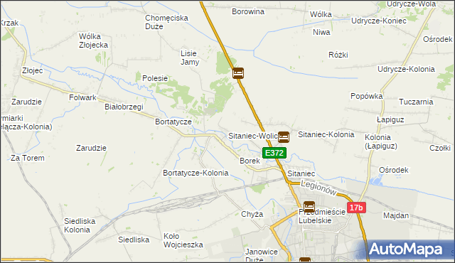 mapa Sitaniec-Wolica, Sitaniec-Wolica na mapie Targeo