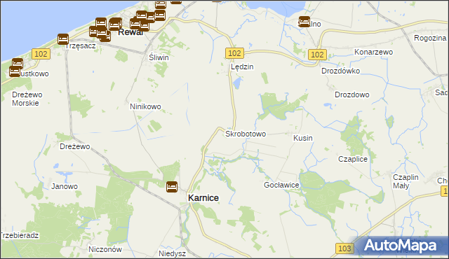 mapa Skrobotowo, Skrobotowo na mapie Targeo