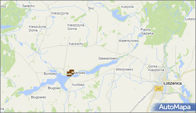 mapa Sławianówko, Sławianówko na mapie Targeo