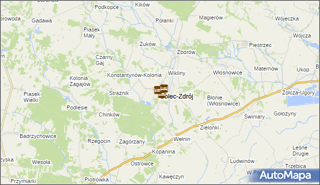 mapa Solec-Zdrój, Solec-Zdrój na mapie Targeo