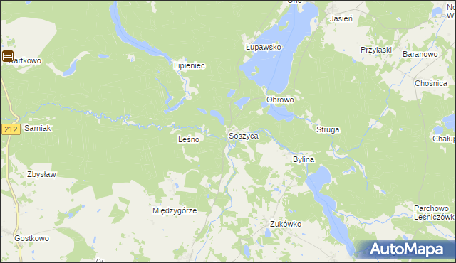 mapa Soszyca, Soszyca na mapie Targeo