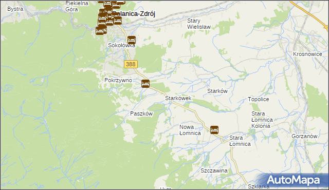 mapa Starkówek, Starkówek na mapie Targeo