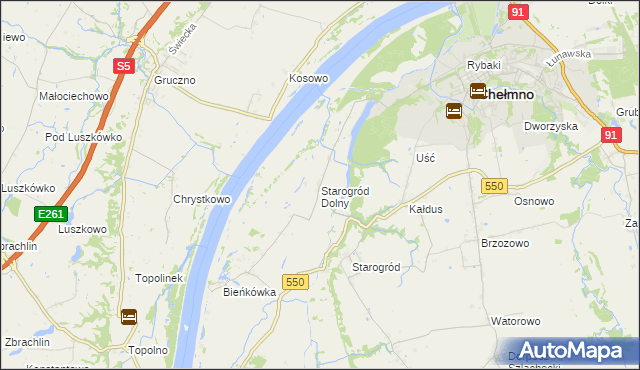 mapa Starogród Dolny, Starogród Dolny na mapie Targeo