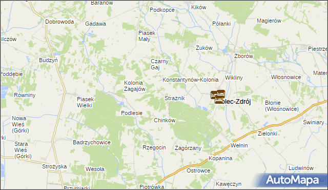 mapa Strażnik, Strażnik na mapie Targeo